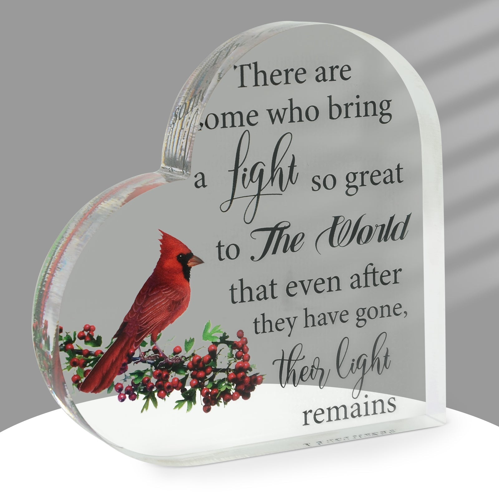 Acrylic Memorial Heart - Bring The Light - Concordia Style Boutique