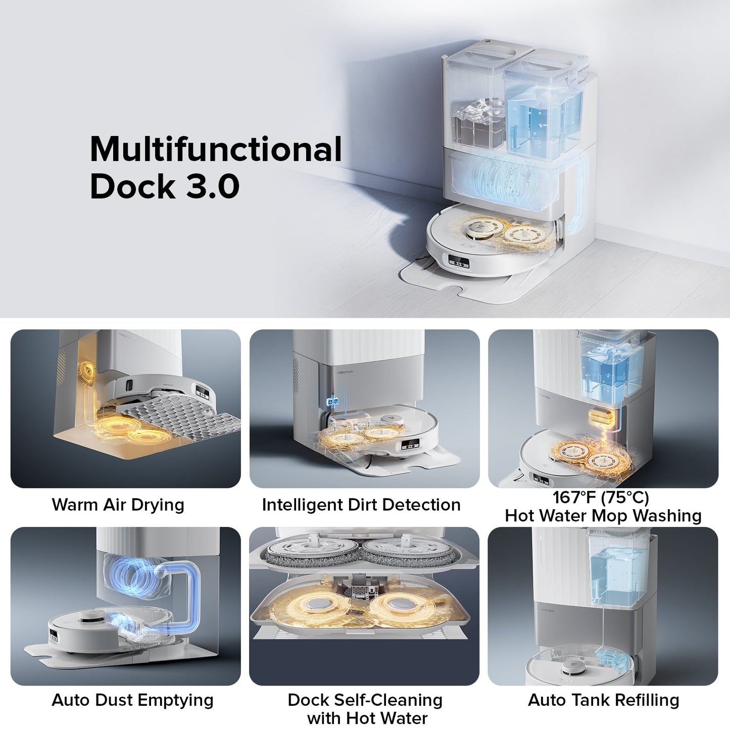 Roborock Qrevo Edge Robot Vacuum with Multifunctional Dock 3.0 (Upgraded from Qrevo Master)