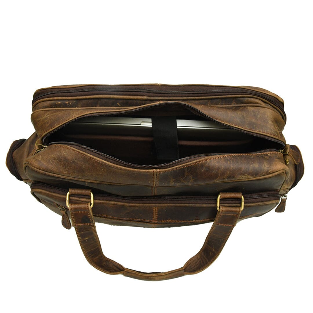 Floyd Handmade Buffalo Leather Office Briefcase - Concordia Style Boutique