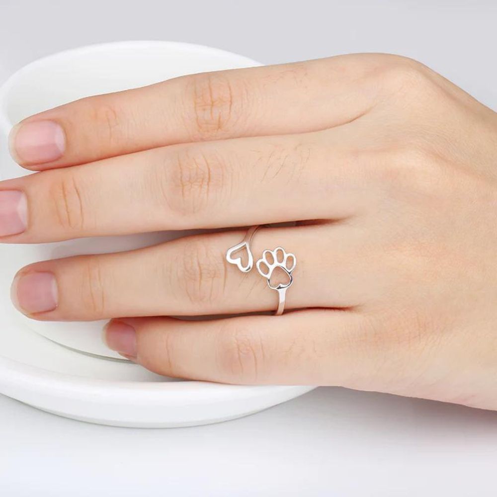 PAW HEART RING (ADJUSTABLE) - Concordia Style Boutique