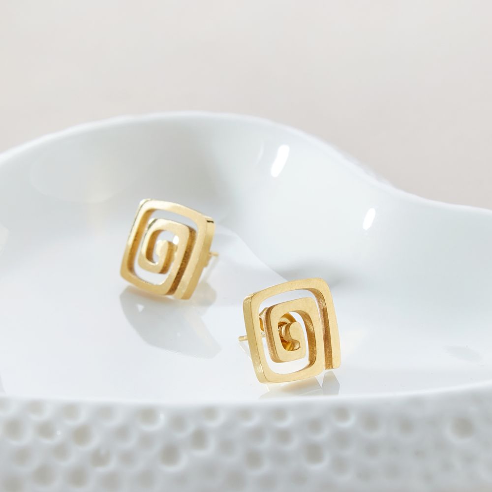 CHIC SPIRAL STUD EARRINGS (PAIR) - Concordia Style Boutique