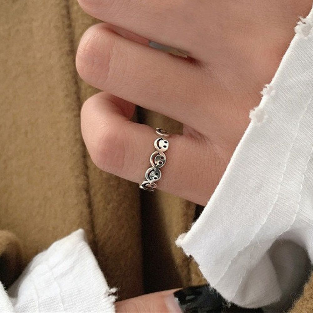 SMILEY FACE RING (ADJUSTABLE) - Concordia Style Boutique