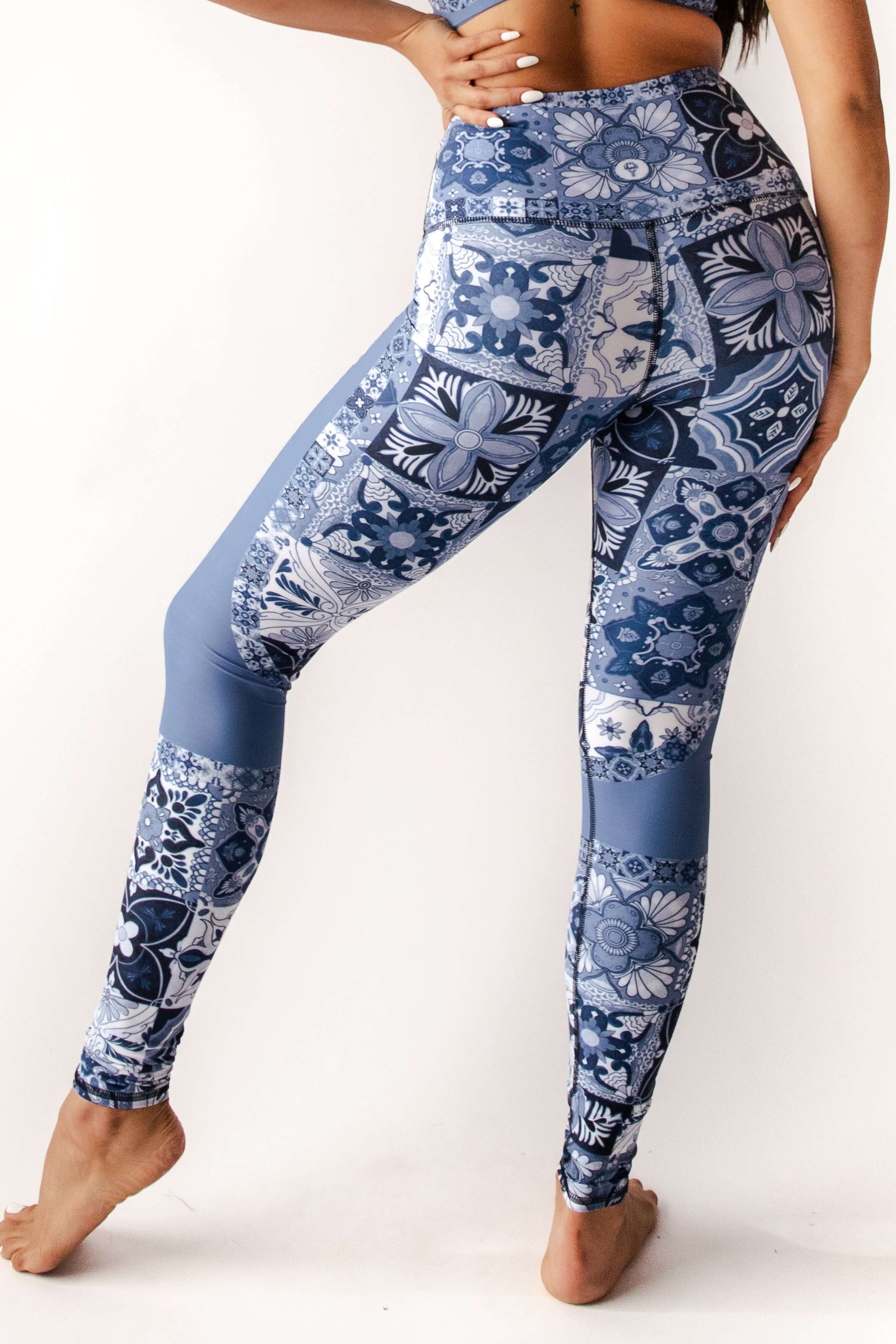 YD Legging - Mosaic In Blue - Concordia Style Boutique