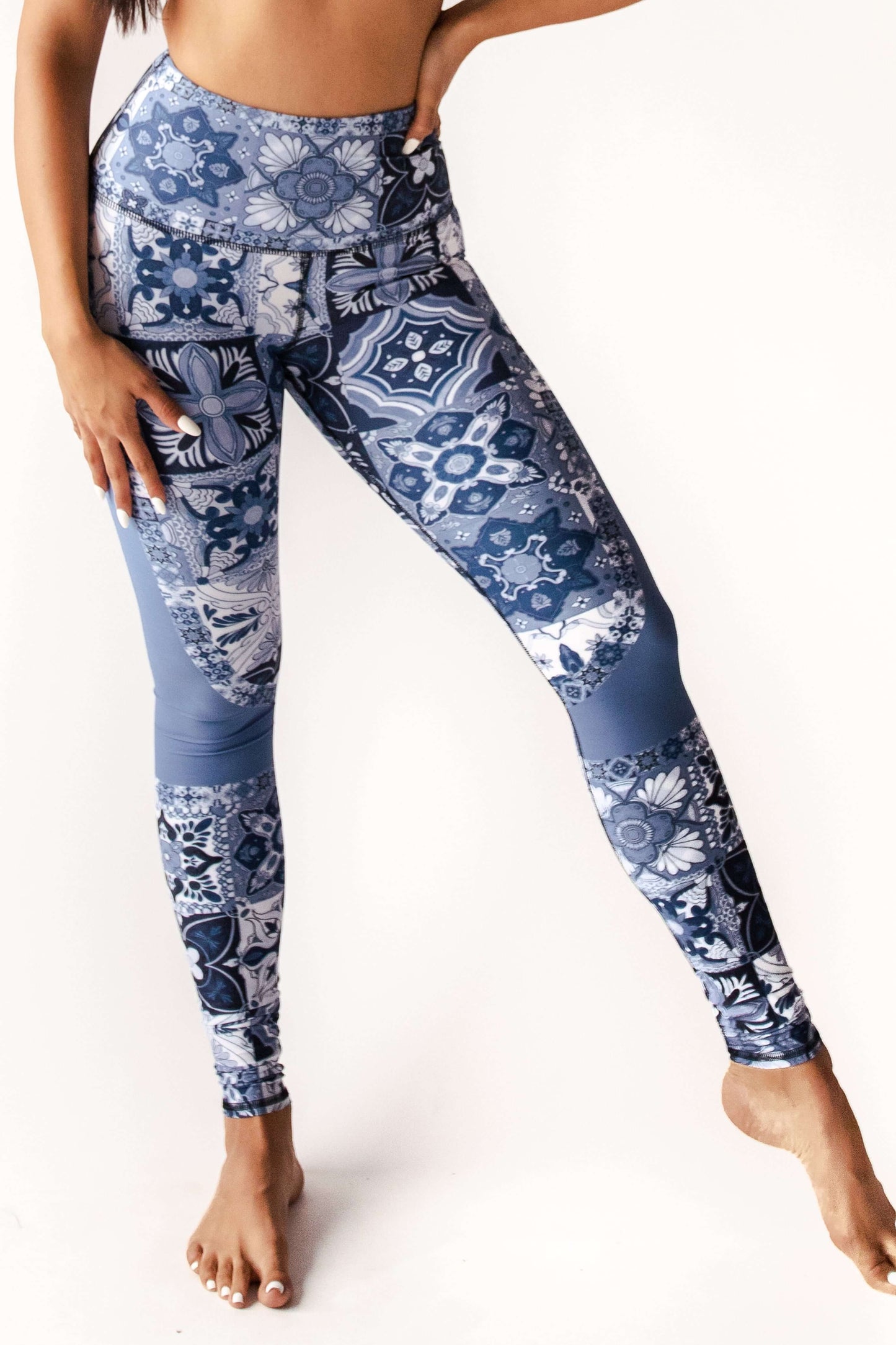 YD Legging - Mosaic In Blue - Concordia Style Boutique