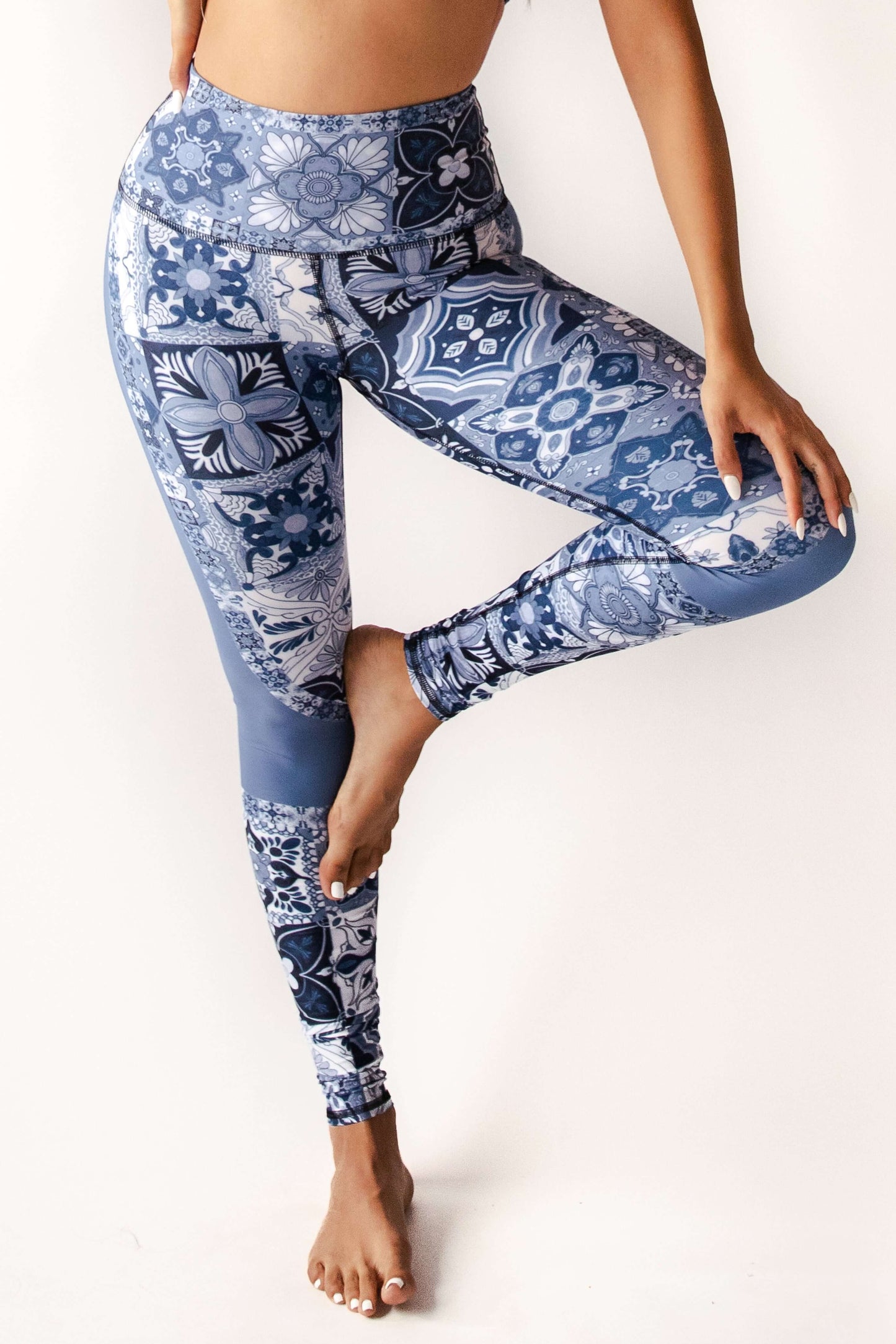 YD Legging - Mosaic In Blue - Concordia Style Boutique