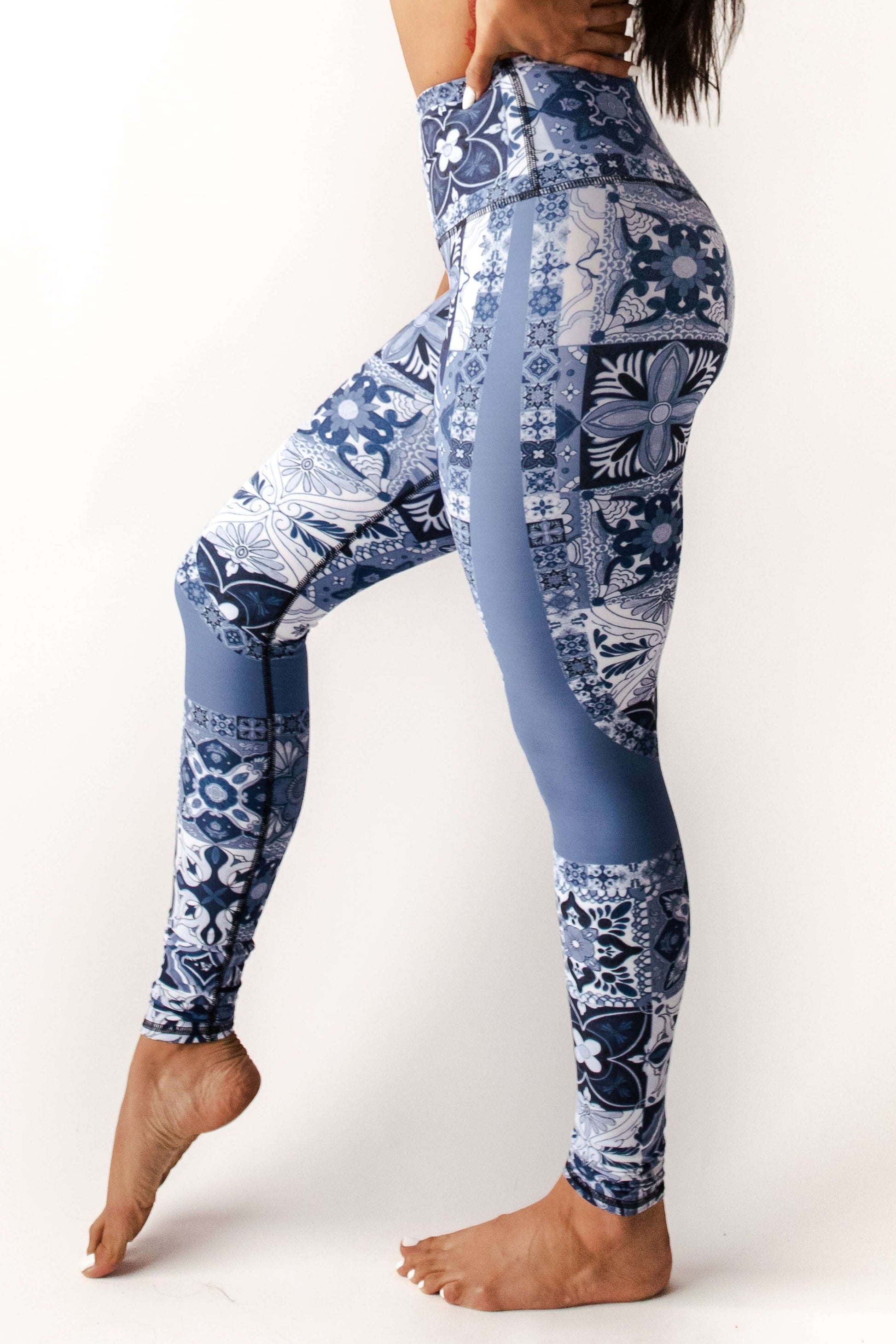 YD Legging - Mosaic In Blue - Concordia Style Boutique
