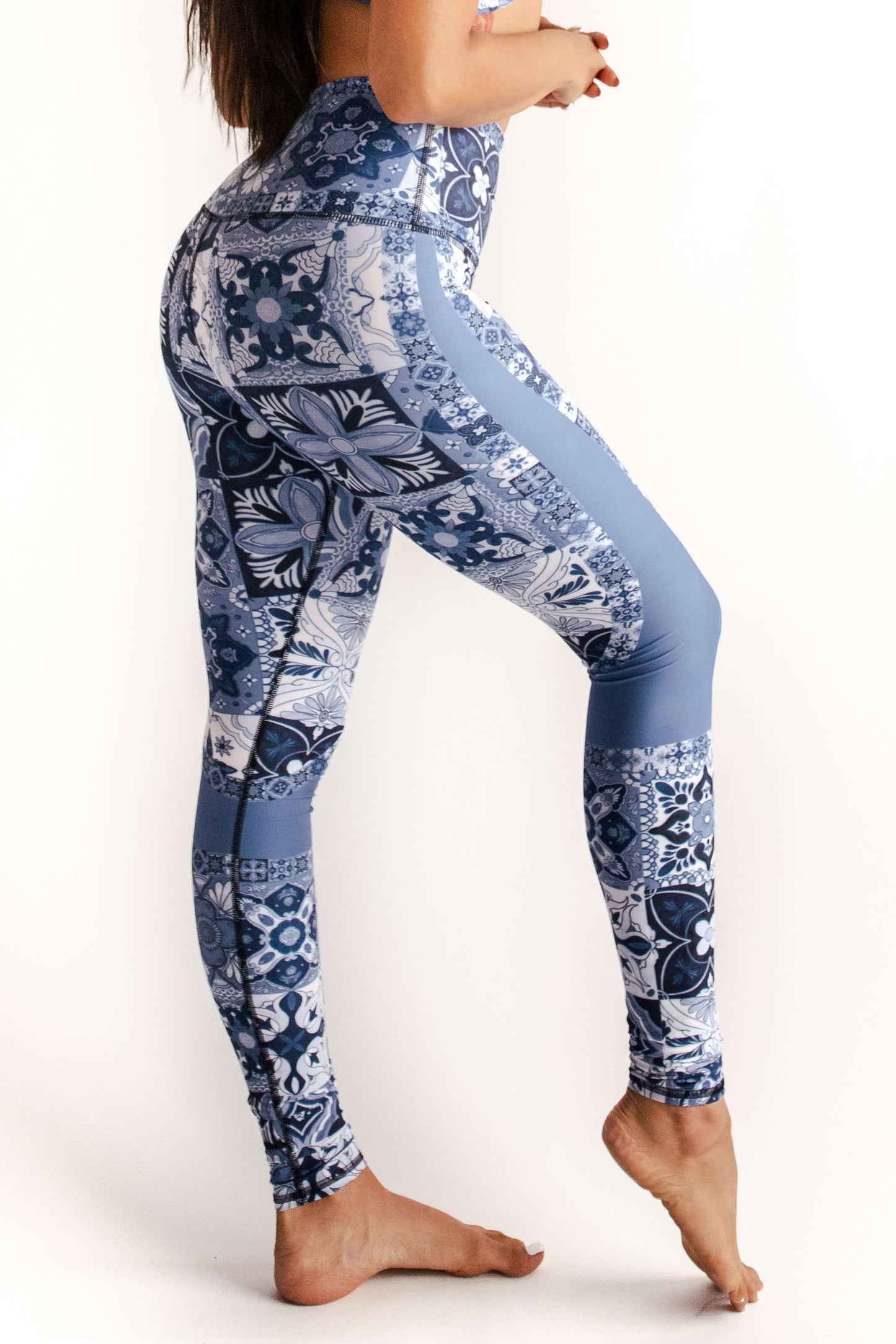 YD Legging - Mosaic In Blue - Concordia Style Boutique
