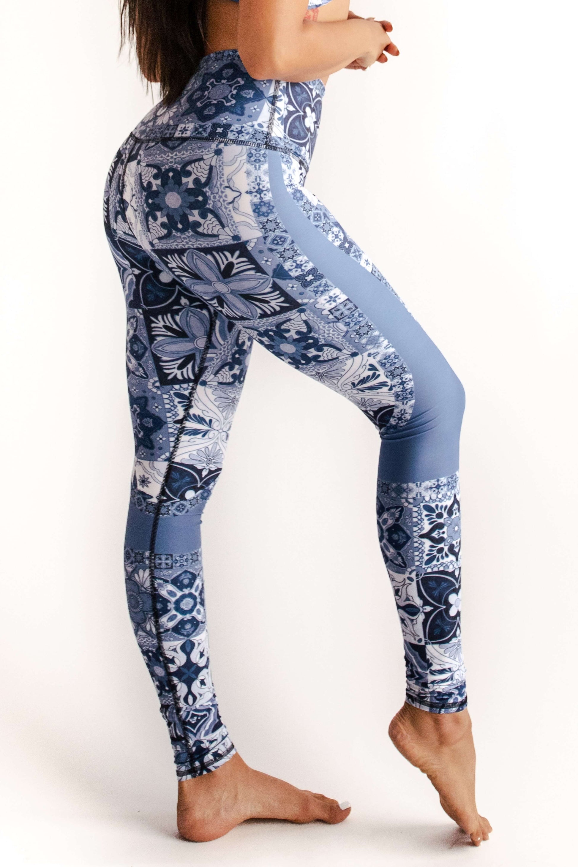 YD Legging - Mosaic In Blue - Concordia Style Boutique