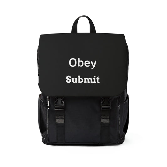 Unisex Casual Shoulder Backpack - Obey and Submit - Premium Unisex Casual Shoulder Backpack from Printify - Just $54.73! Shop now at Concordia Style Boutique