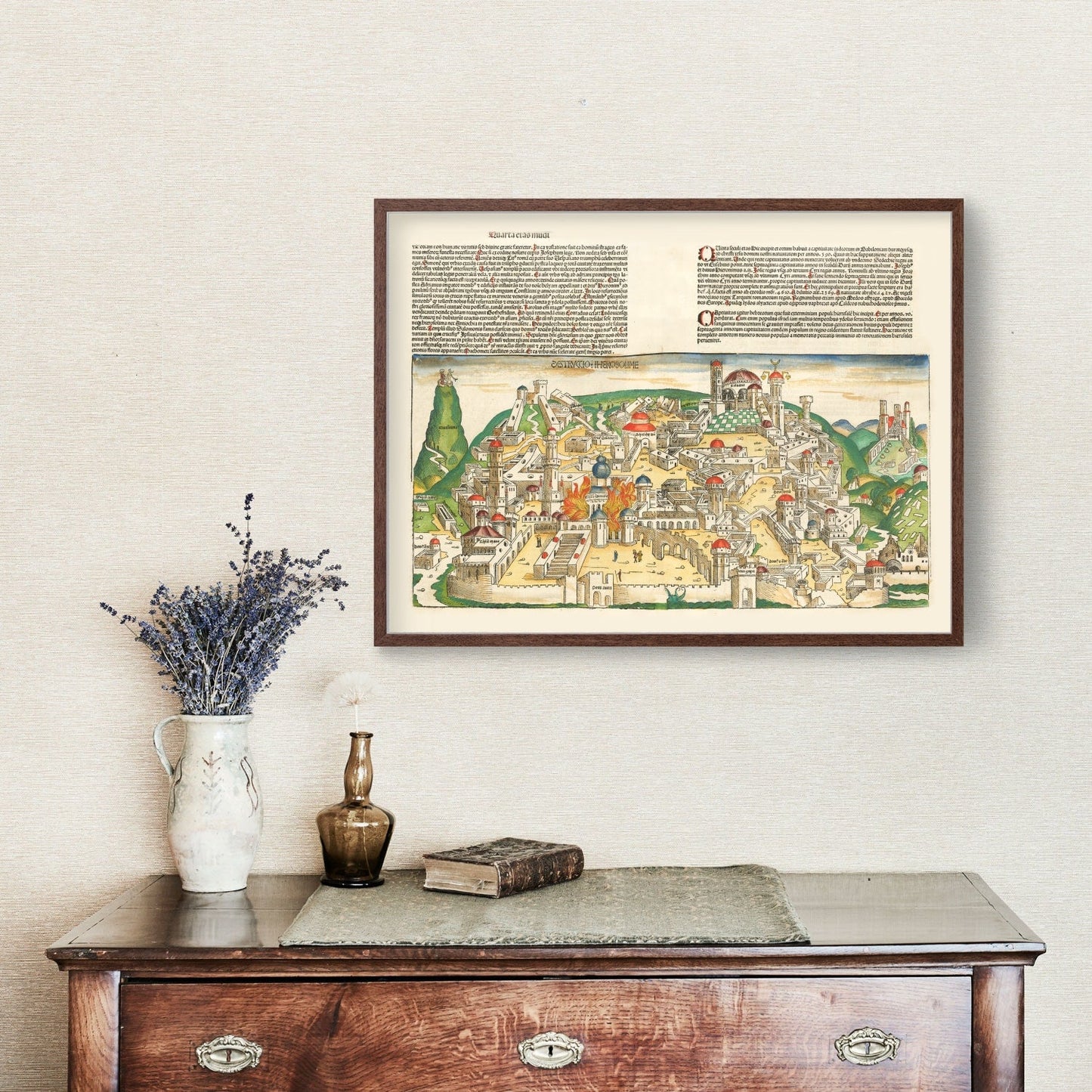 Vintage Holy Land Map 1493 - Concordia Style Boutique