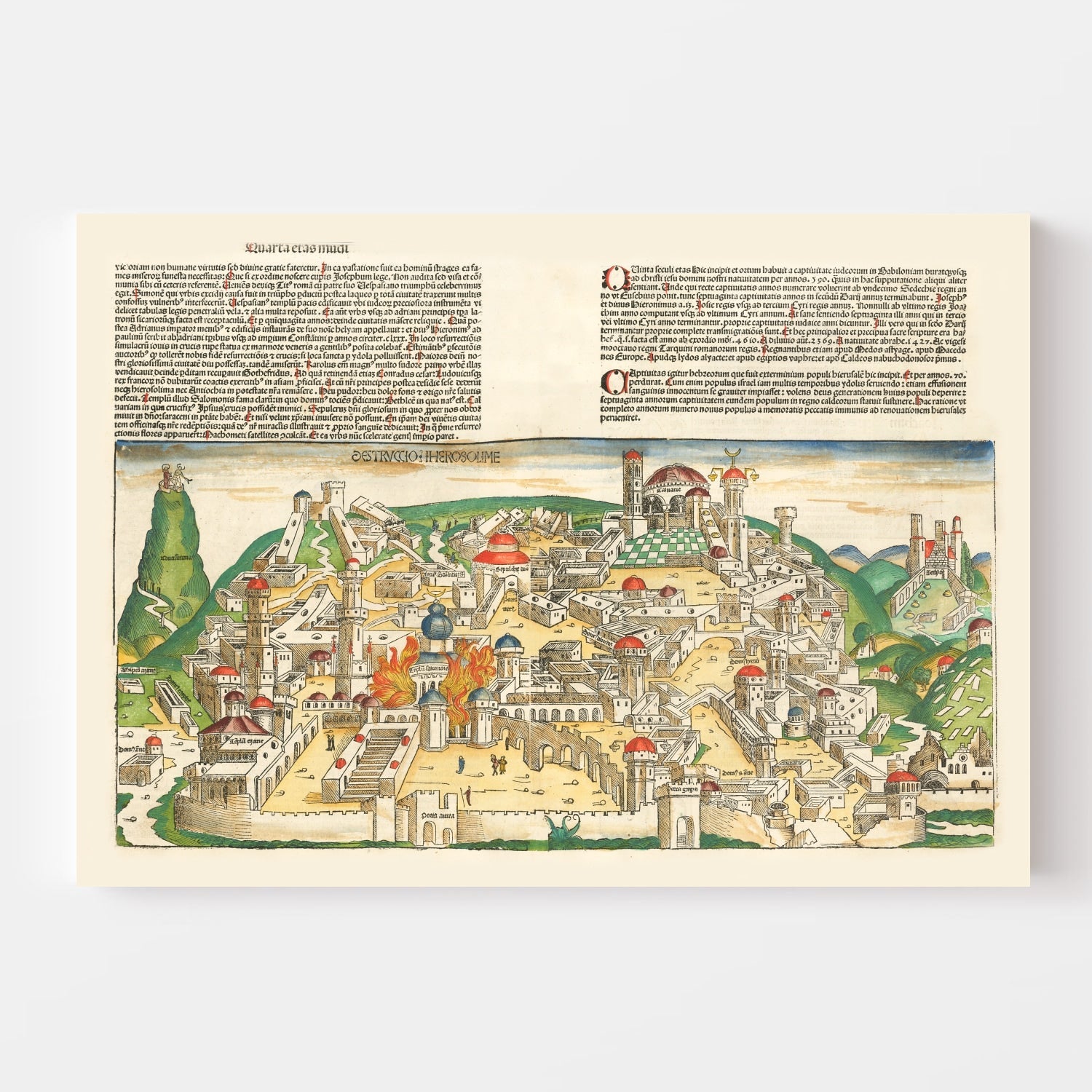 Vintage Holy Land Map 1493 - Concordia Style Boutique