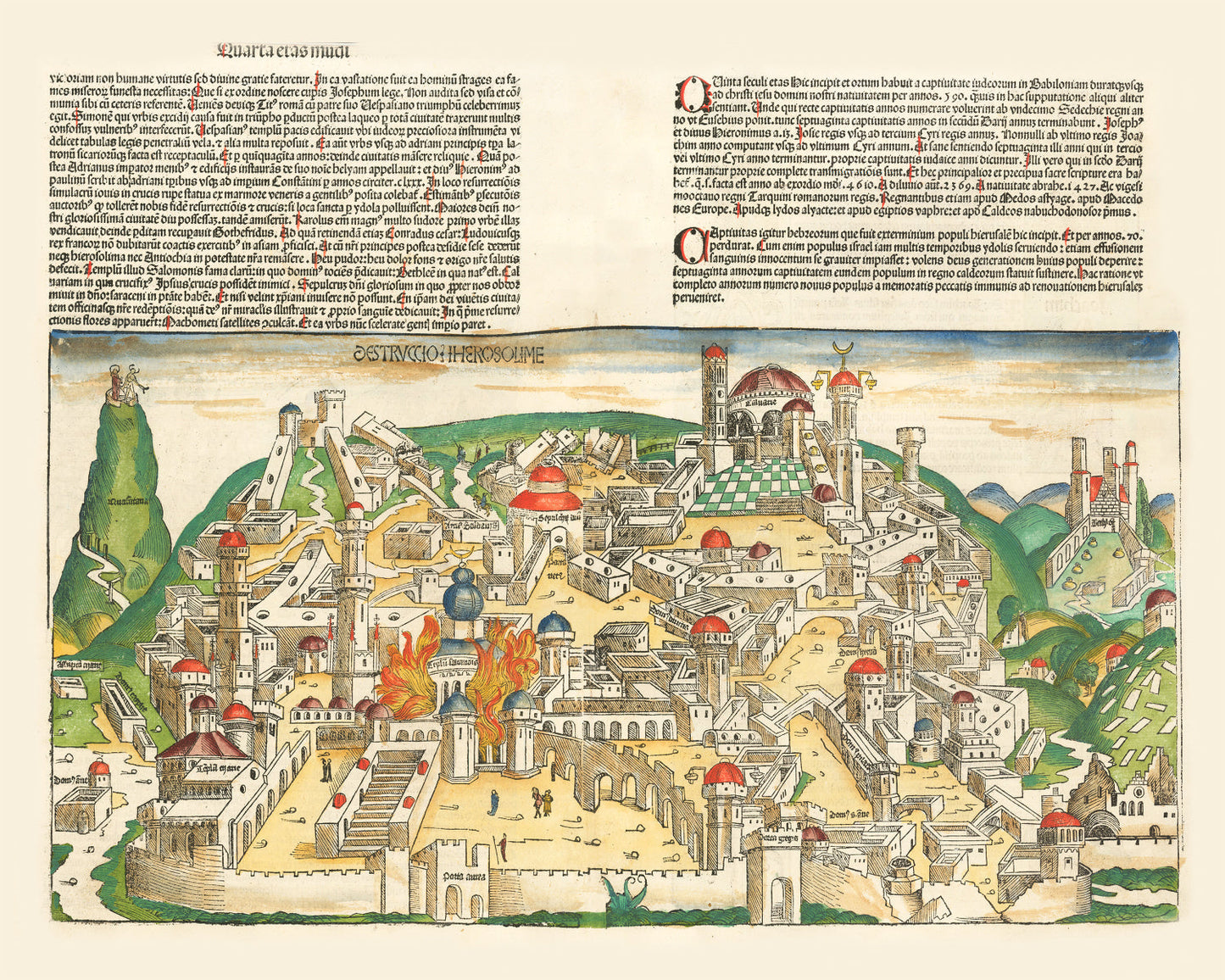 Vintage Holy Land Map 1493 - Concordia Style Boutique
