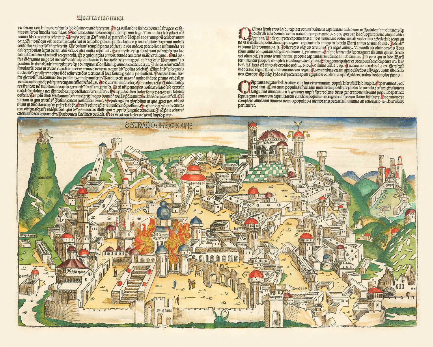 Vintage Holy Land Map 1493 - Concordia Style Boutique