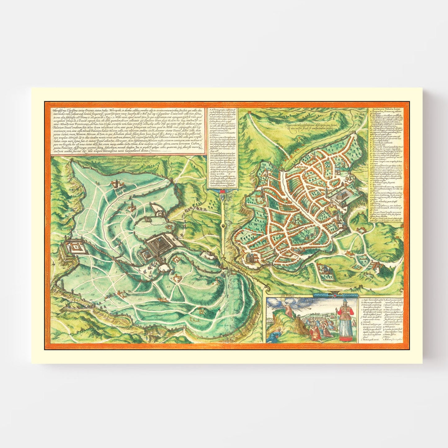 Vintage Map of Jerusalem, Israel 1572 - Concordia Style Boutique
