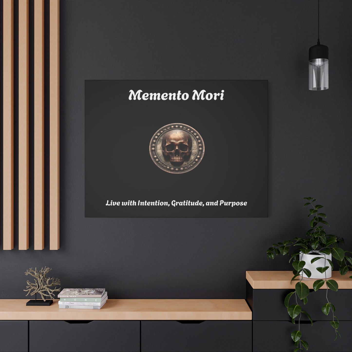 "Memento Mori" Matte Canvas - Inspirational Wall Art -"Live with Intention, Gratitude, and Purpose" - Premium Canvas from Concordia Style Boutique - Just $56.56! Shop now at Concordia Style Boutique