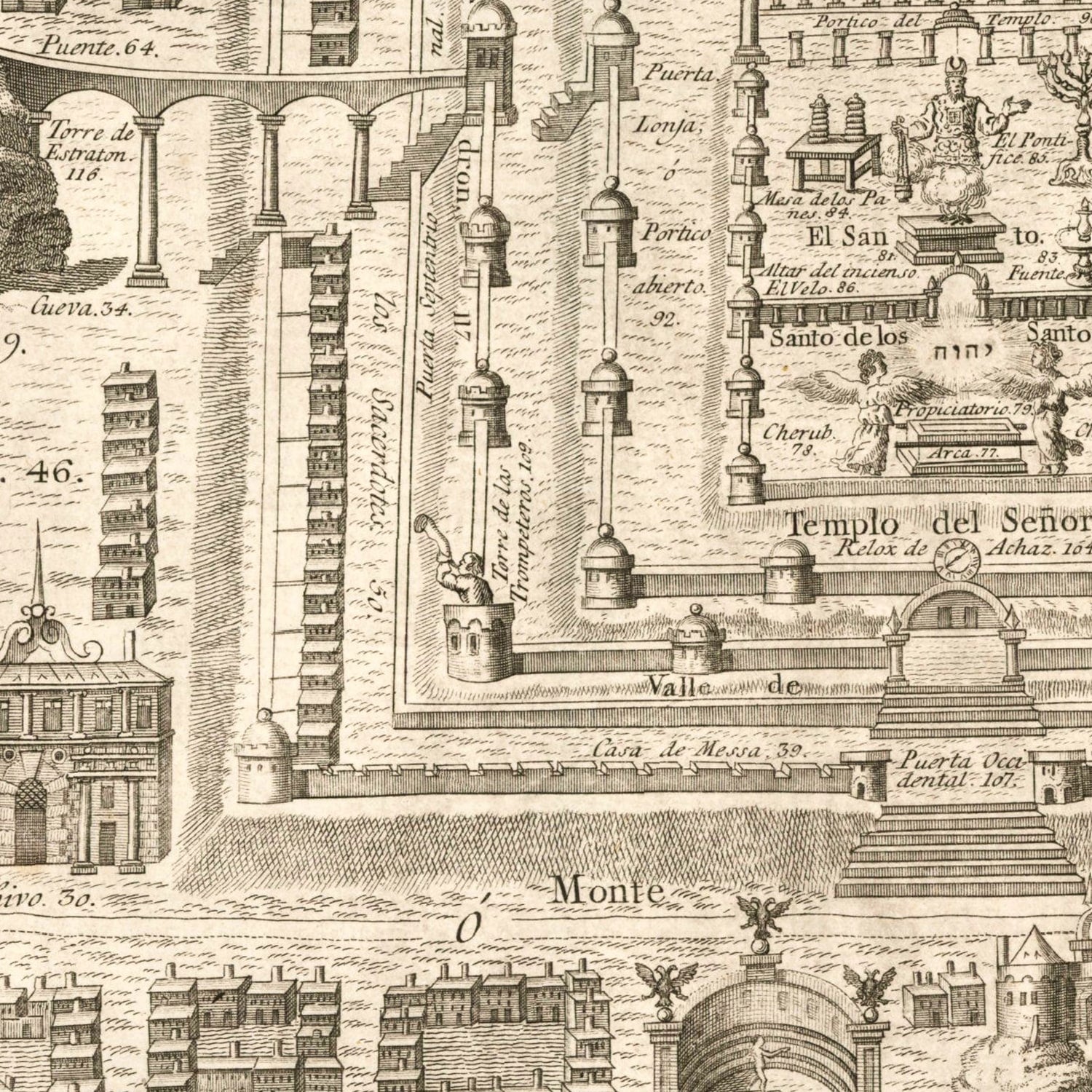 Vintage Map of Jerusalem, Israel 1800 - Concordia Style Boutique