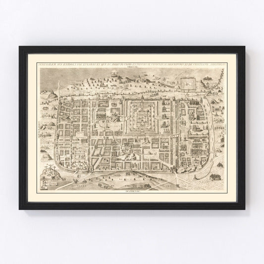 Vintage Map of Jerusalem, Israel 1800 - Concordia Style Boutique