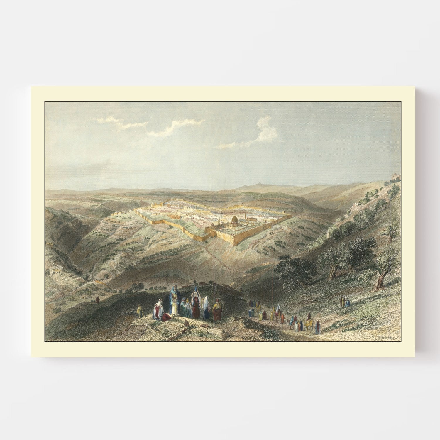 Vintage Map of Jerusalem, Israel 1847 - Concordia Style Boutique