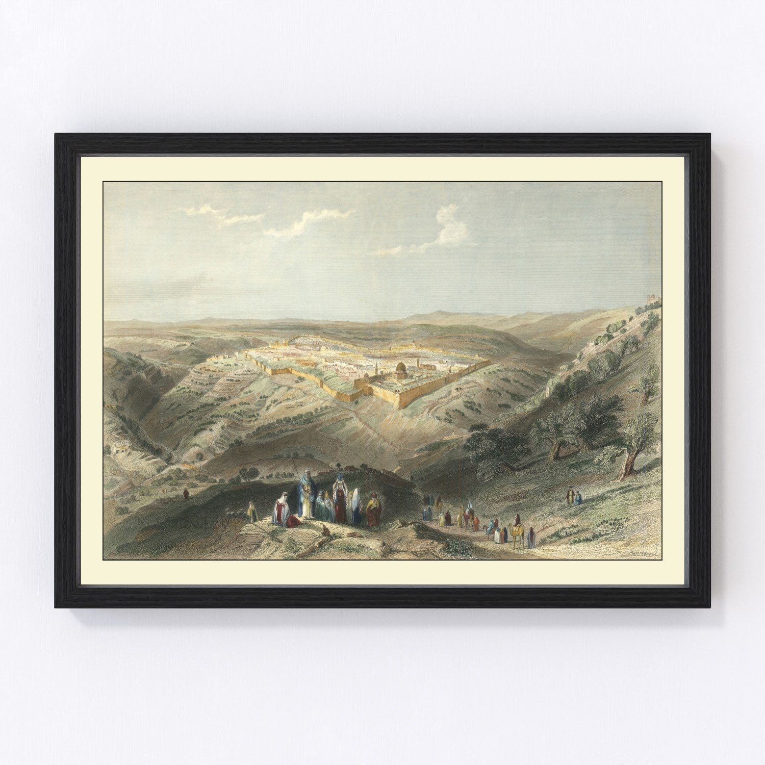 Vintage Map of Jerusalem, Israel 1847 - Concordia Style Boutique