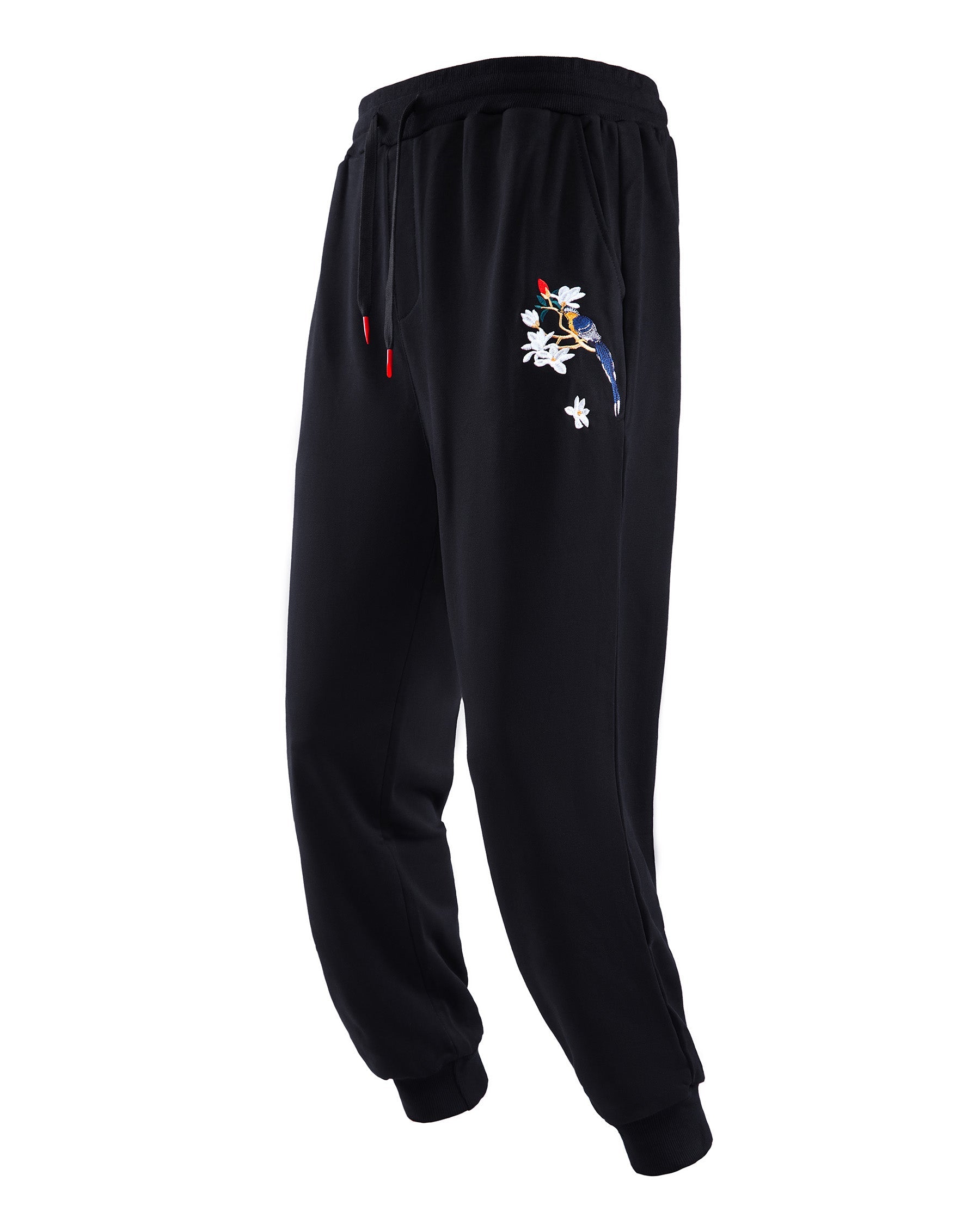 7046 Flowers Embroidery Joggers - Concordia Style Boutique