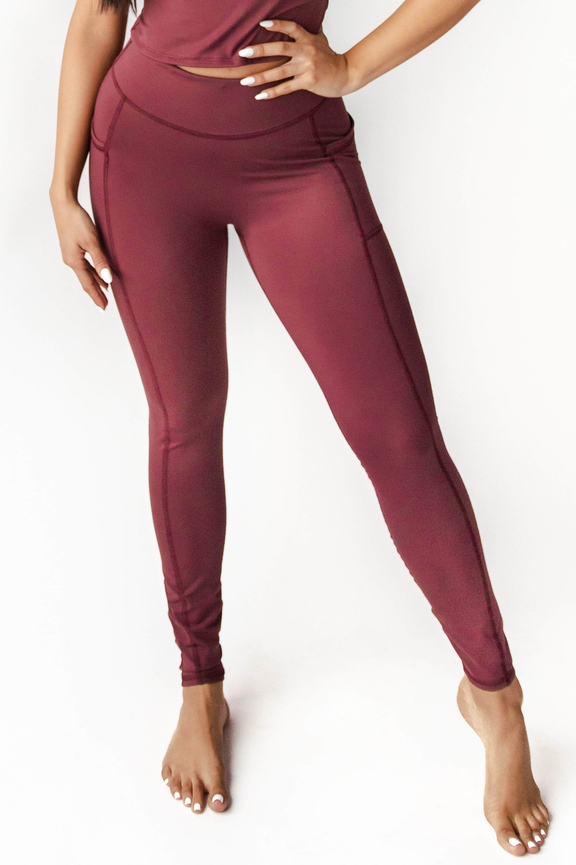 Nonstop Legging - Maroon - Concordia Style Boutique