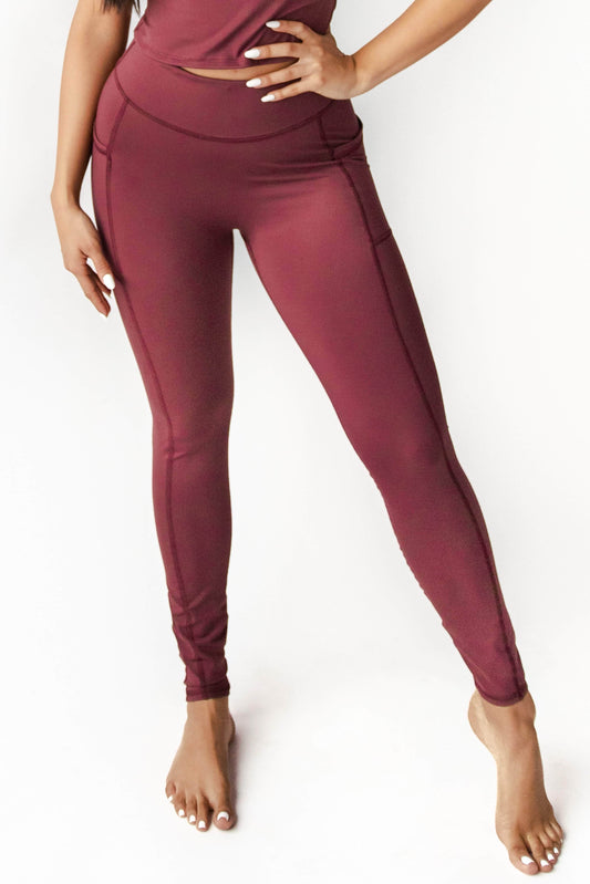 Nonstop Legging - Maroon - Concordia Style Boutique