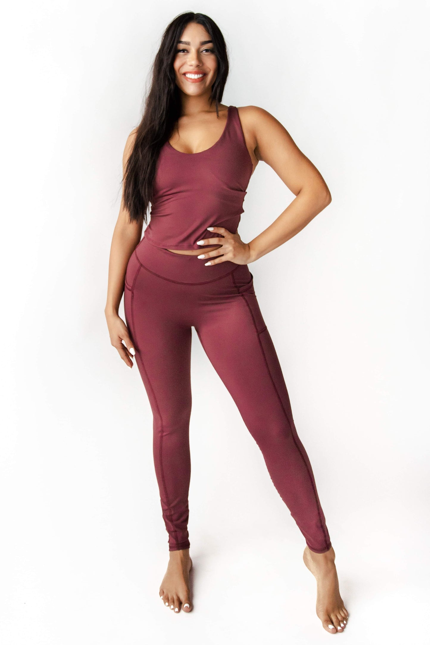 Nonstop Legging - Maroon - Concordia Style Boutique