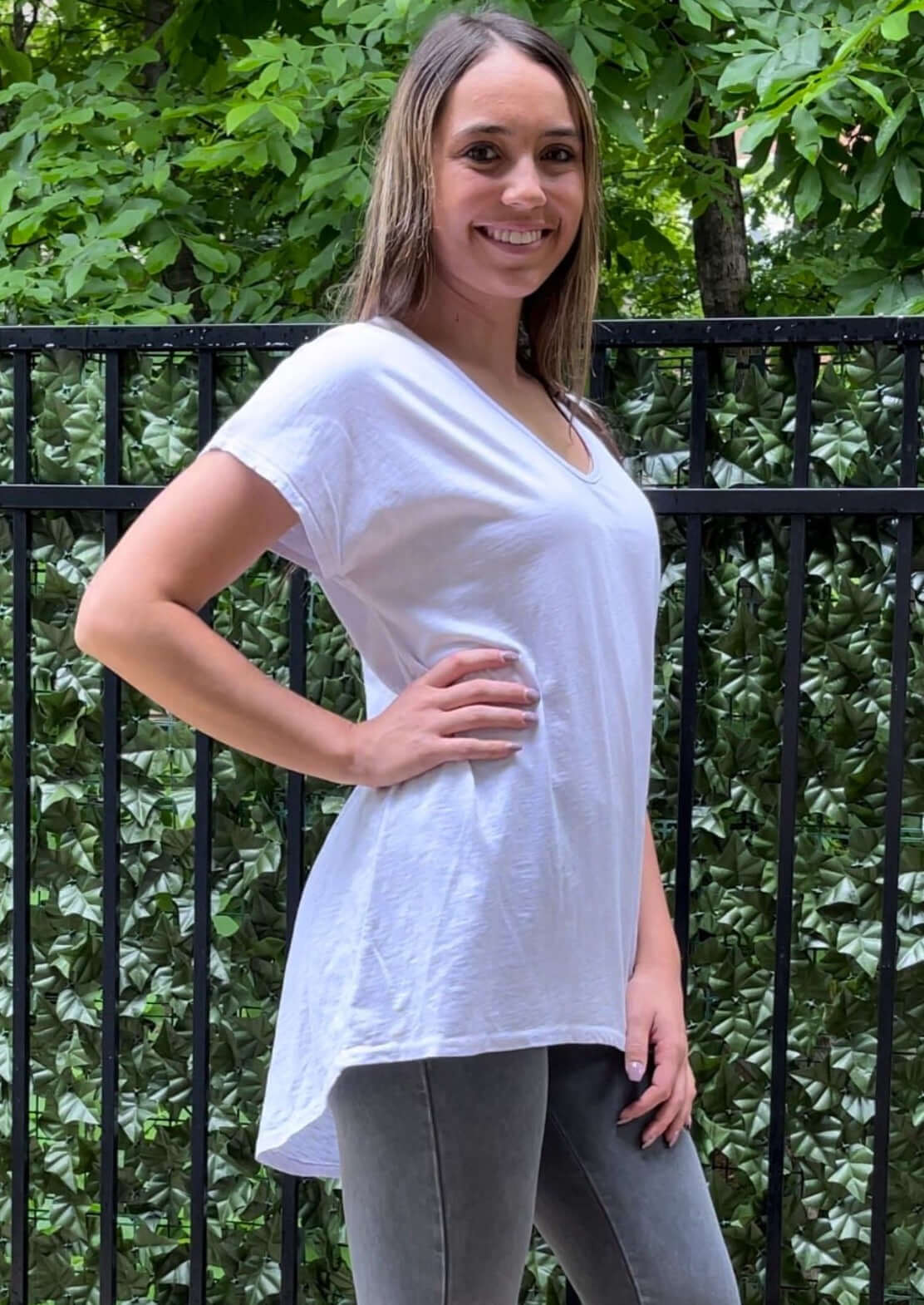 High Low V-Neck Super Comfy Tee - Clearance Final Sale - Concordia Style Boutique