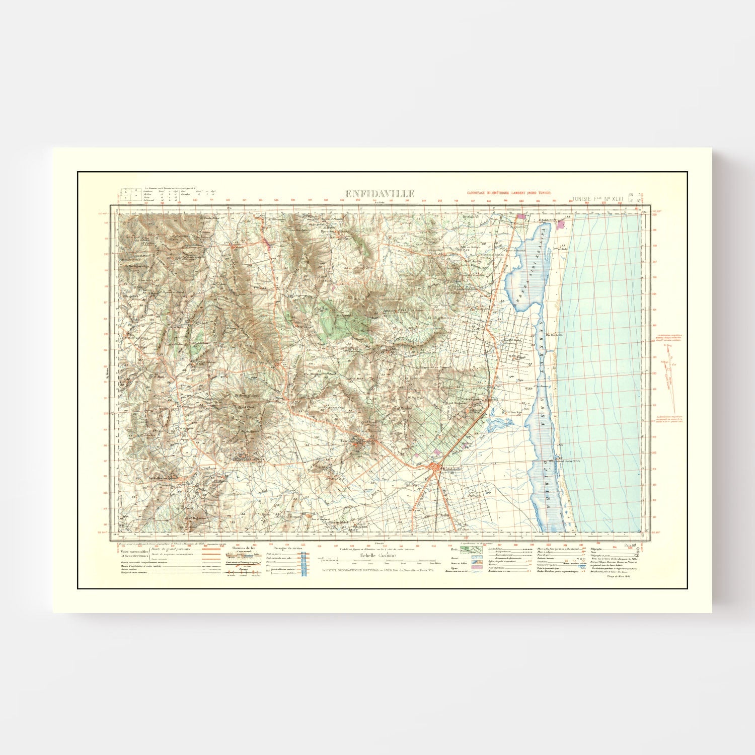 Vintage North Africa World War II Map 1941 - Concordia Style Boutique