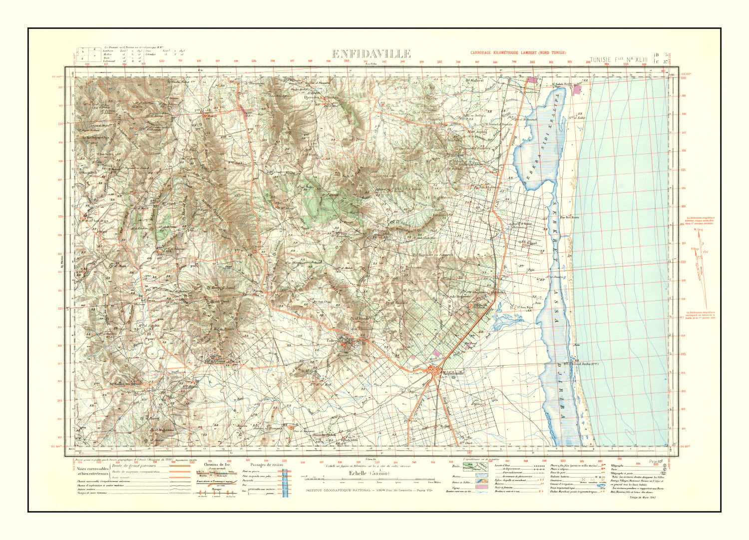 Vintage North Africa World War II Map 1941 - Concordia Style Boutique