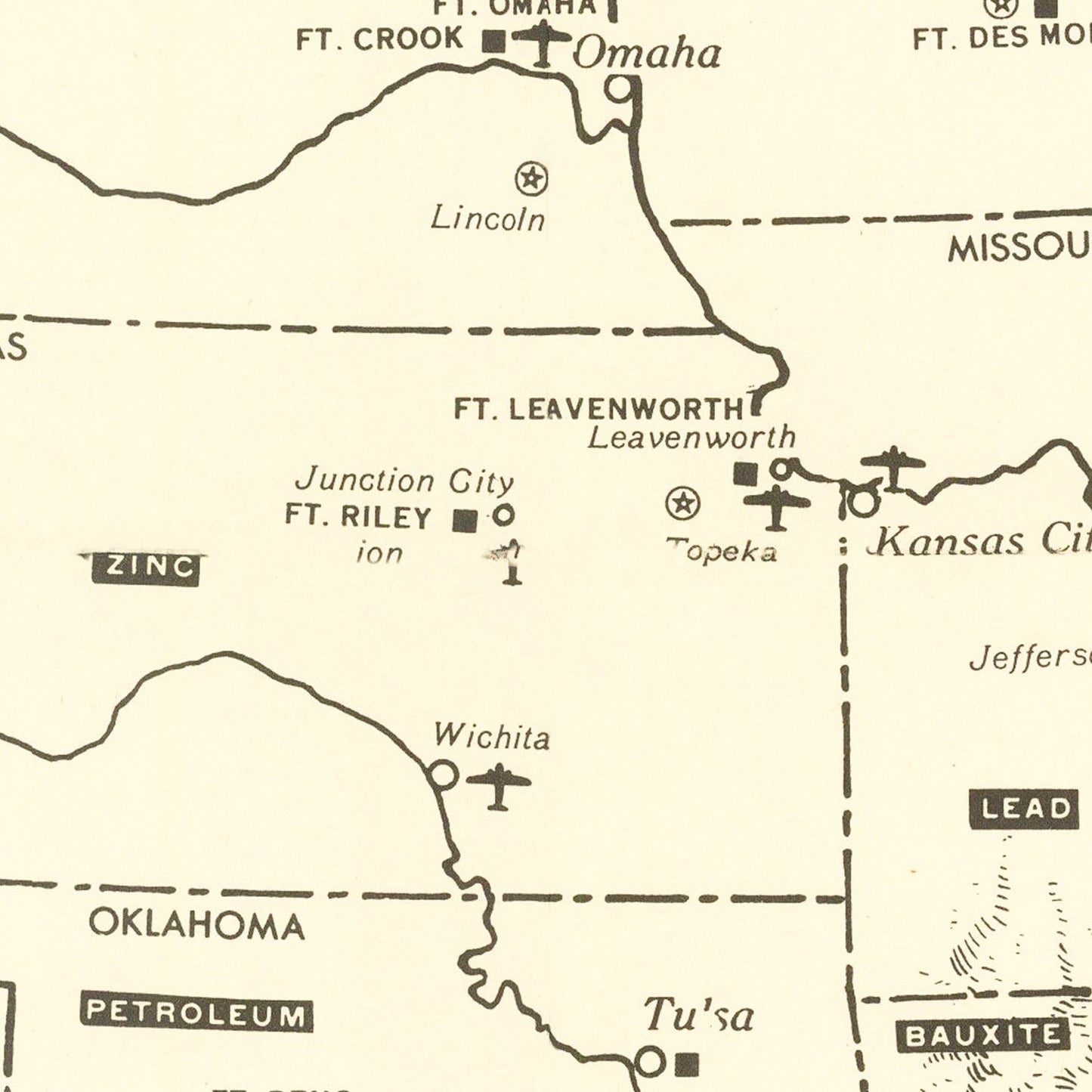 Vintage Defense Map of the United States 1941 - Concordia Style Boutique