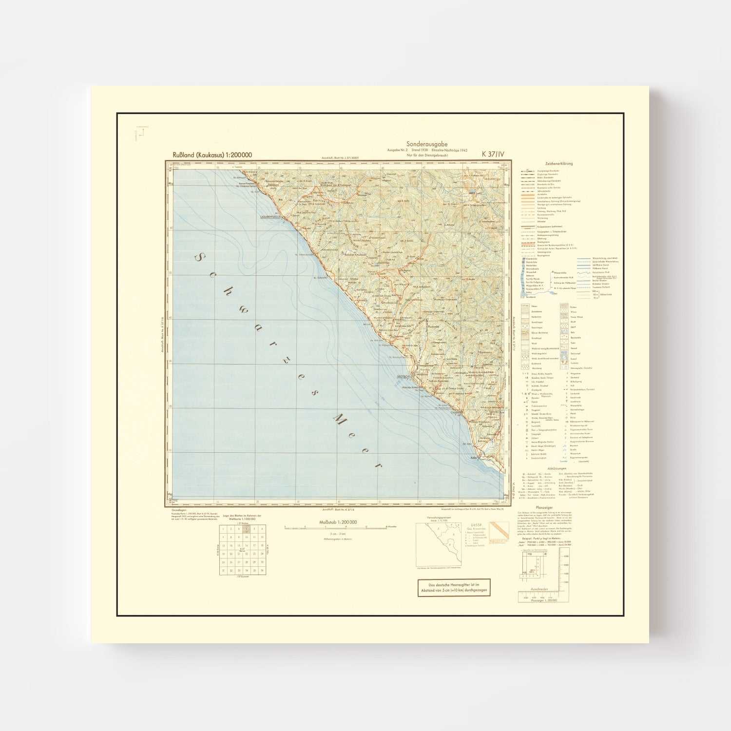 Vintage Soviet Union World War II Map 1942 - Concordia Style Boutique