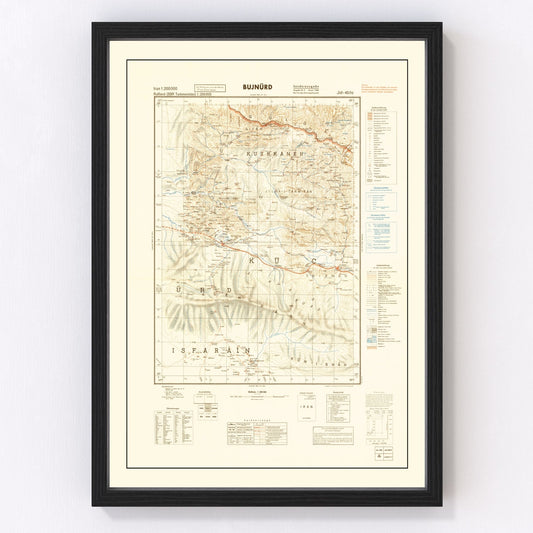 Vintage Iran World War II Map 1942