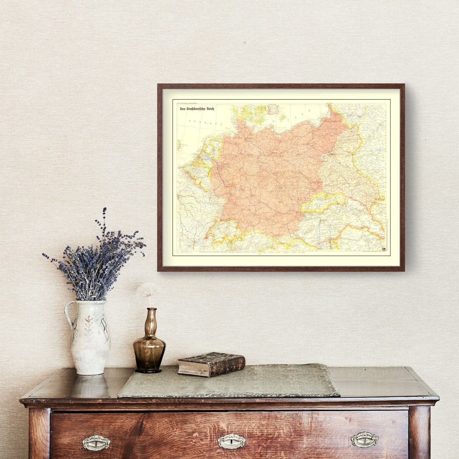 Vintage Germany World War II Map 1942 - Concordia Style Boutique