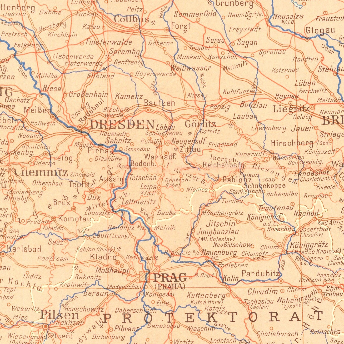 Vintage Germany World War II Map 1942 - Concordia Style Boutique