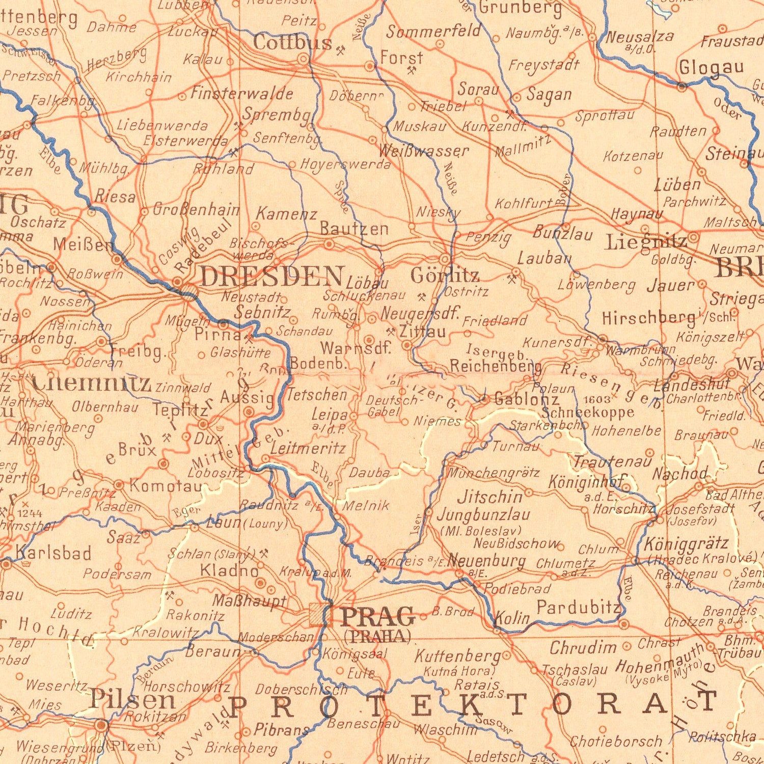 Vintage Germany World War II Map 1942 - Concordia Style Boutique