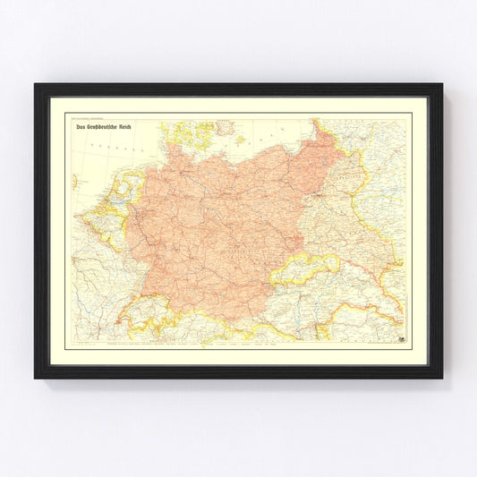 Vintage Germany World War II Map 1942 - Concordia Style Boutique