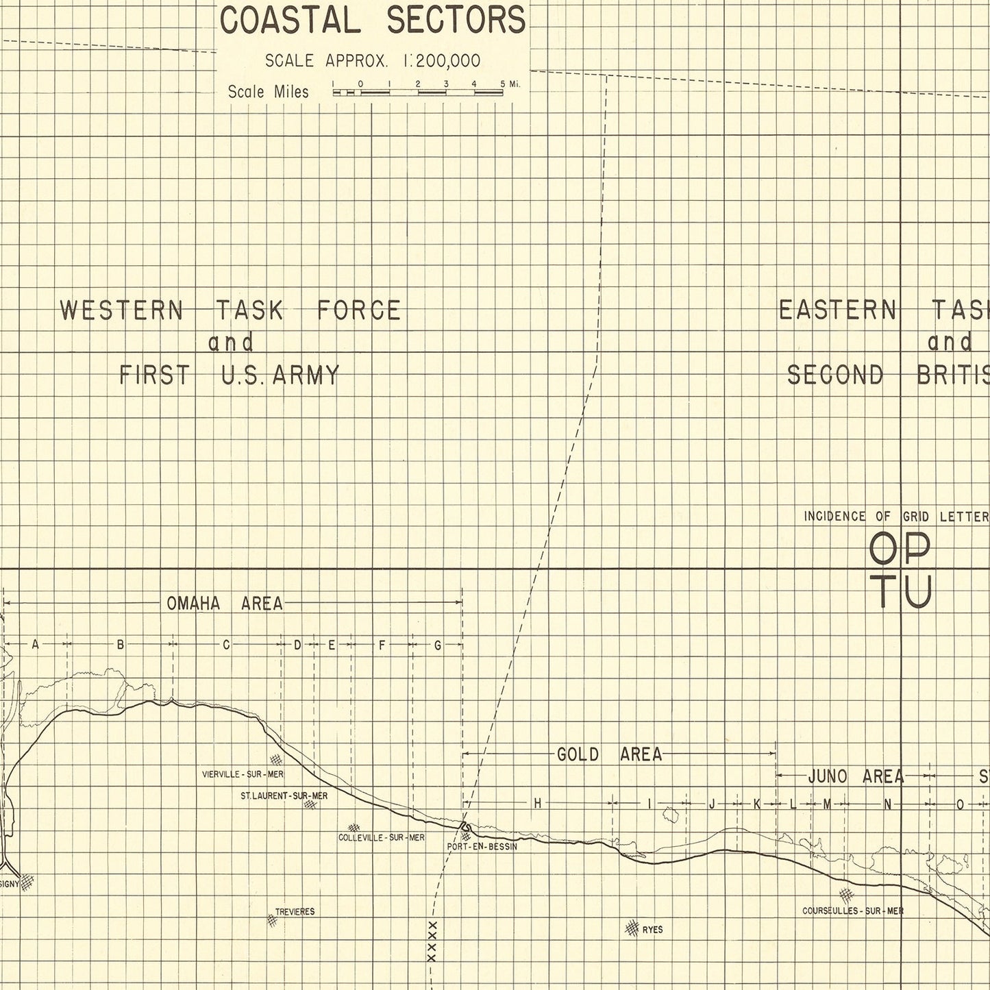 Vintage D-Day Normandy Invasion Map 1944 - Concordia Style Boutique