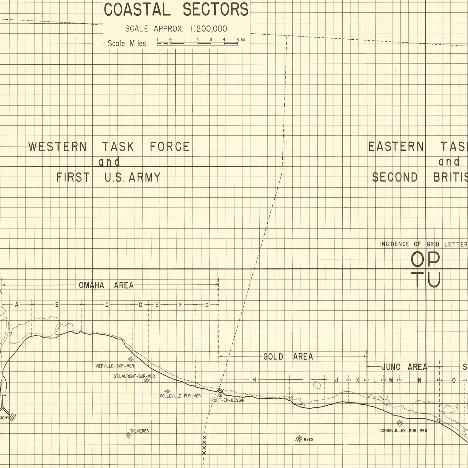 Vintage D-Day Normandy Invasion Map 1944 - Concordia Style Boutique