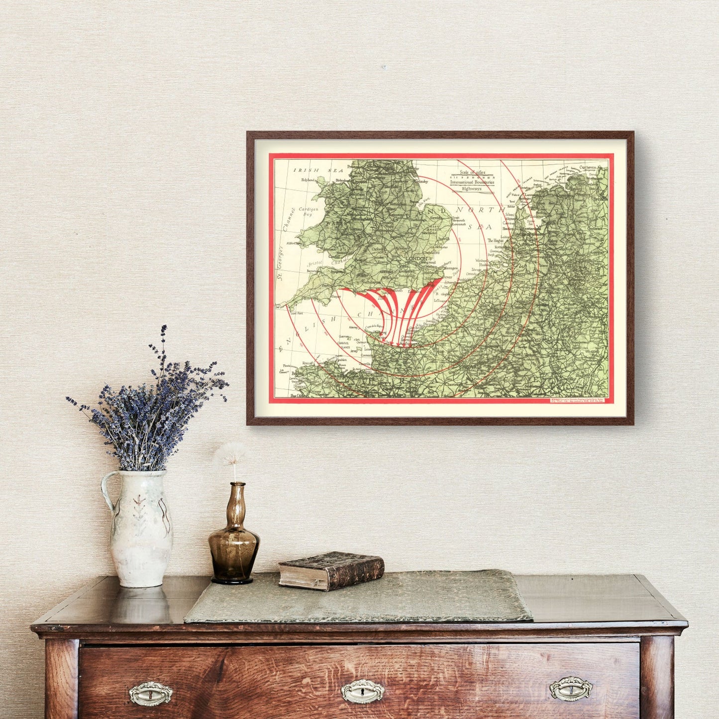 Vintage D-Day Invasion Map 1944 - Concordia Style Boutique