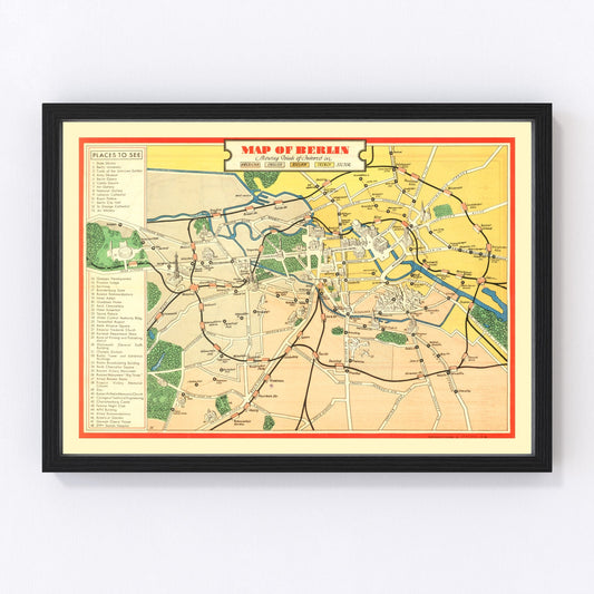 Vintage Map of Berlin, Germany 1945 - Concordia Style Boutique