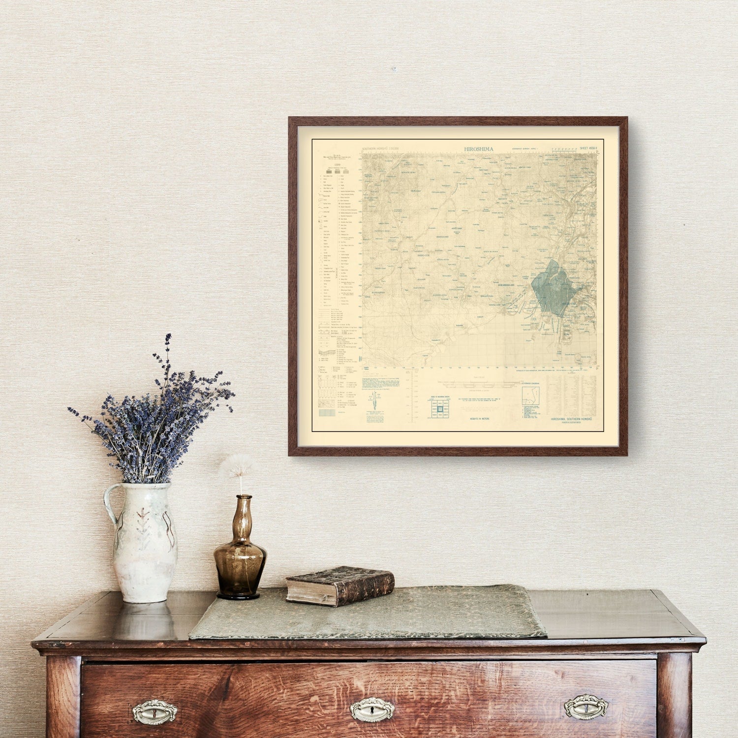Vintage Hiroshima Bombing Map 1945 - Concordia Style Boutique