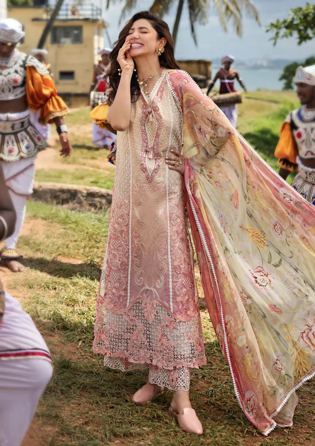 Mushq - Tranquil Spark-03 Piece Chikan Printed Lawn