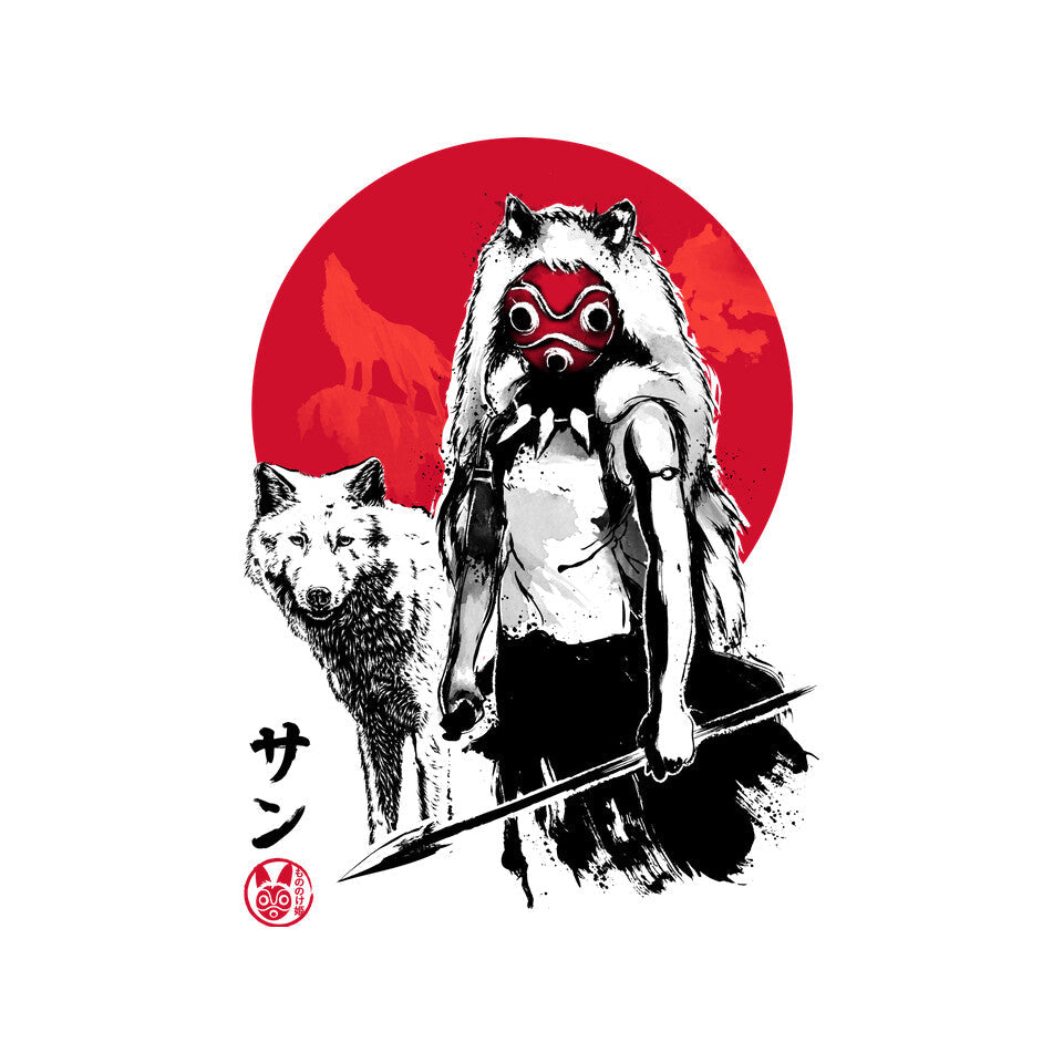 Wolf Girl Sumi-e Shirt - Premium Tee from TeeFury - Just $24! Shop now at Concordia Style Boutique