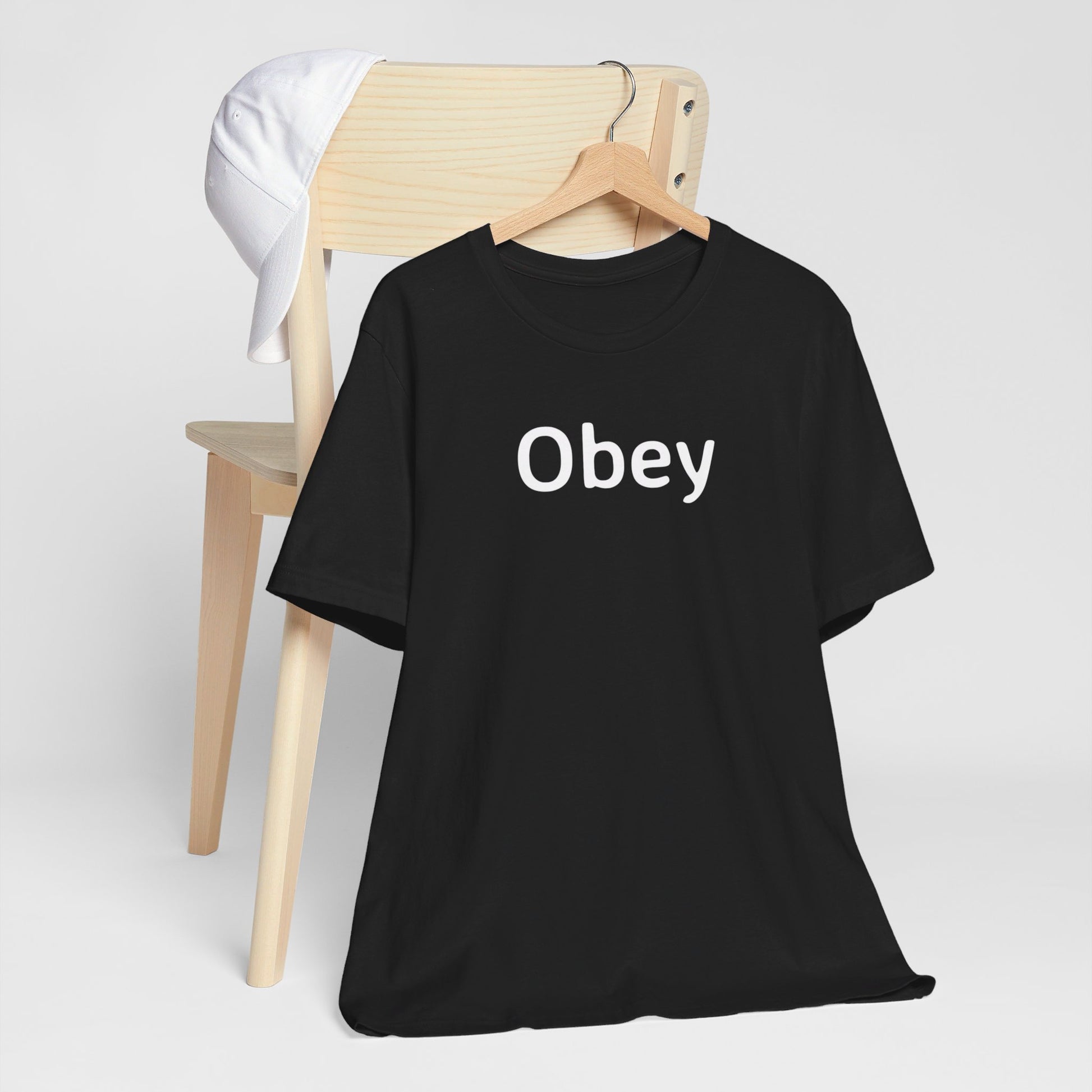 Unisex Jersey Short Sleeve Tee - "Obey" - Premium T-Shirt from Concordia Style Boutique - Just $22.84! Shop now at Concordia Style Boutique