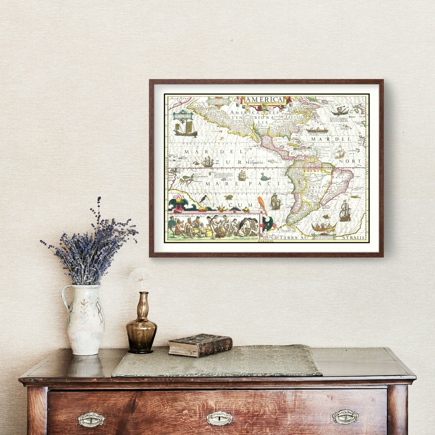 Vintage Map of America 1606 - Concordia Style Boutique