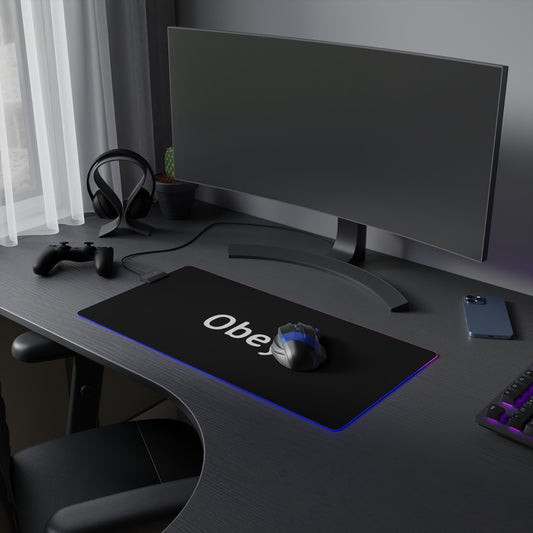 LED Gaming Mouse Pad - Obey - Premium LED Gaming Mouse Pad from Concordia Style Boutique - Just $25.94! Shop now at Concordia Style Boutique