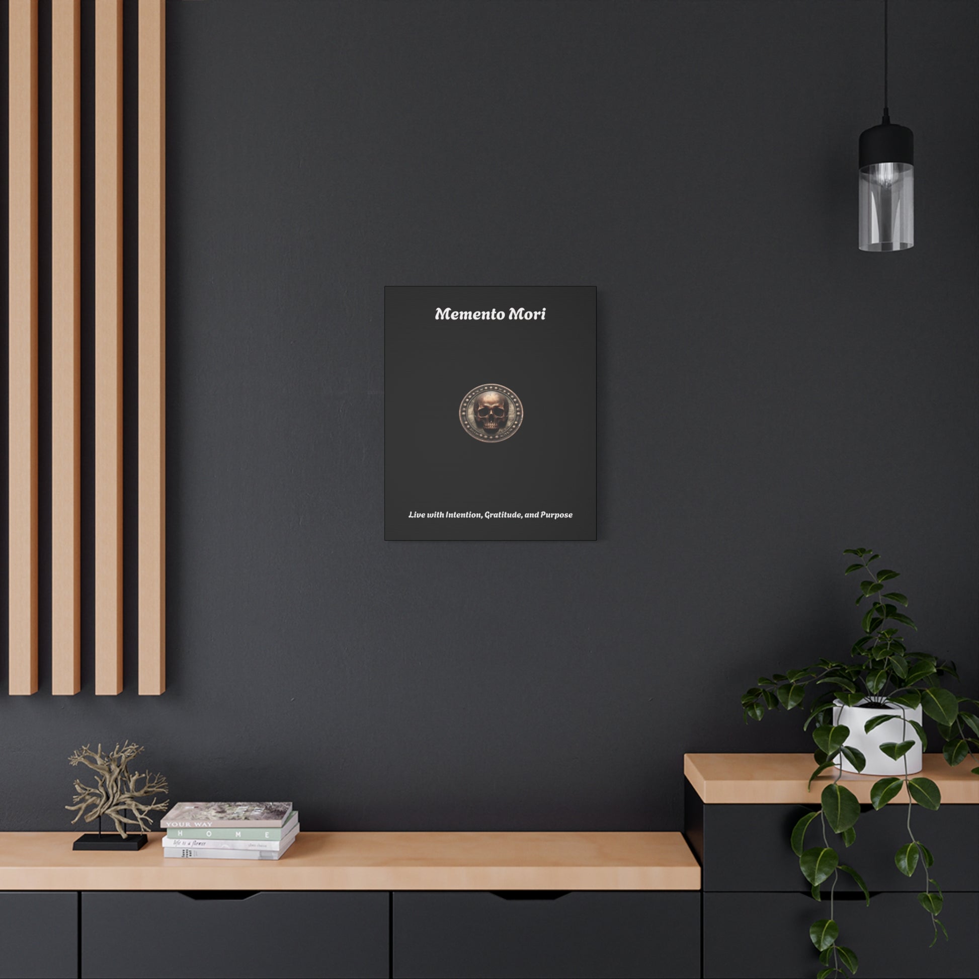 "Memento Mori" Matte Canvas - Inspirational Wall Art -"Live with Intention, Gratitude, and Purpose" - Premium Canvas from Concordia Style Boutique - Just $56.56! Shop now at Concordia Style Boutique