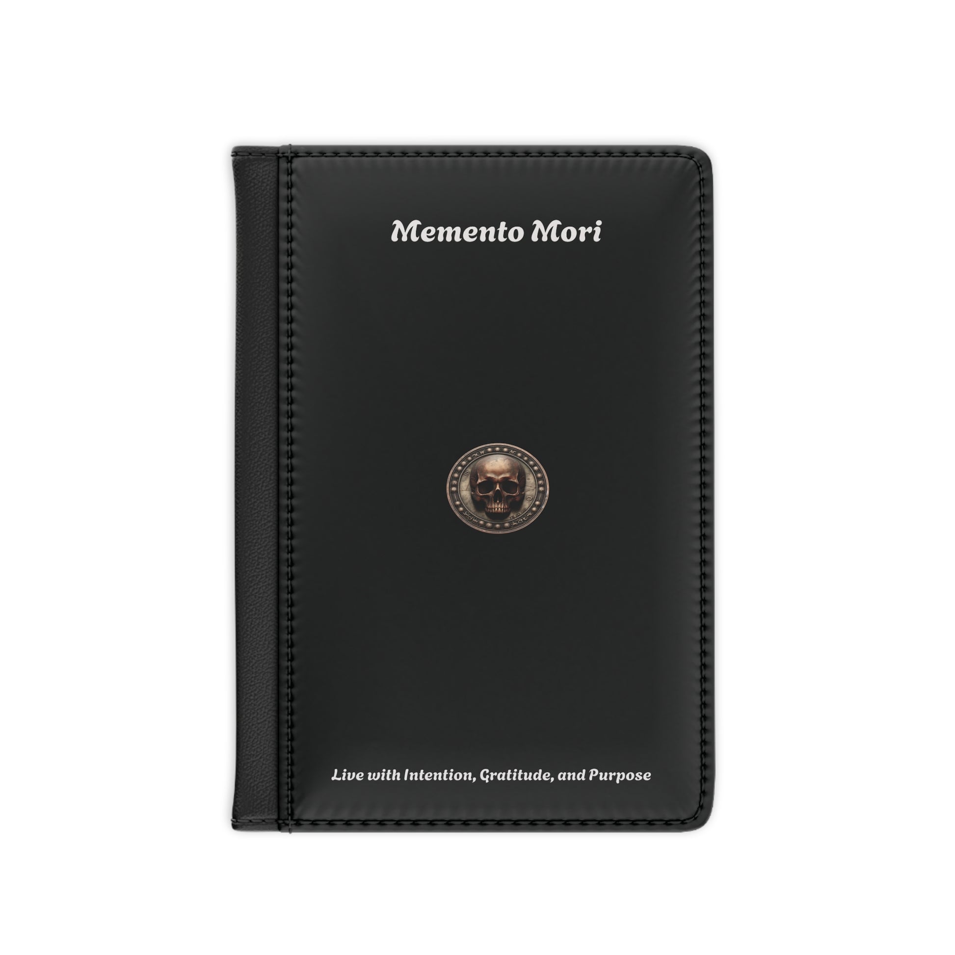 "Memento Mori" Passport Cover - "Live with Intention, Gratitude, and Purpose" - Premium Passport Cover from Concordia Style Boutique - Just $25.56! Shop now at Concordia Style Boutique