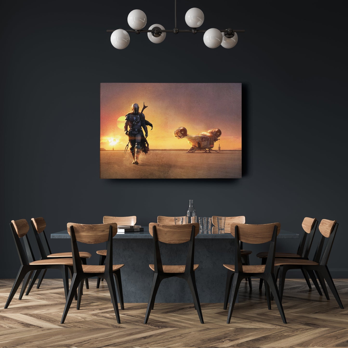 The Mandalorian Movie Poster Canvas Art - Star Wars Home Decor